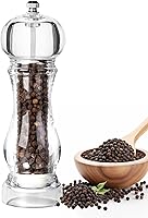 Vista 10 de LHS Molinillo de pimienta, molinillo de sal, molinillos de pimienta con grosor ajustable, transparente