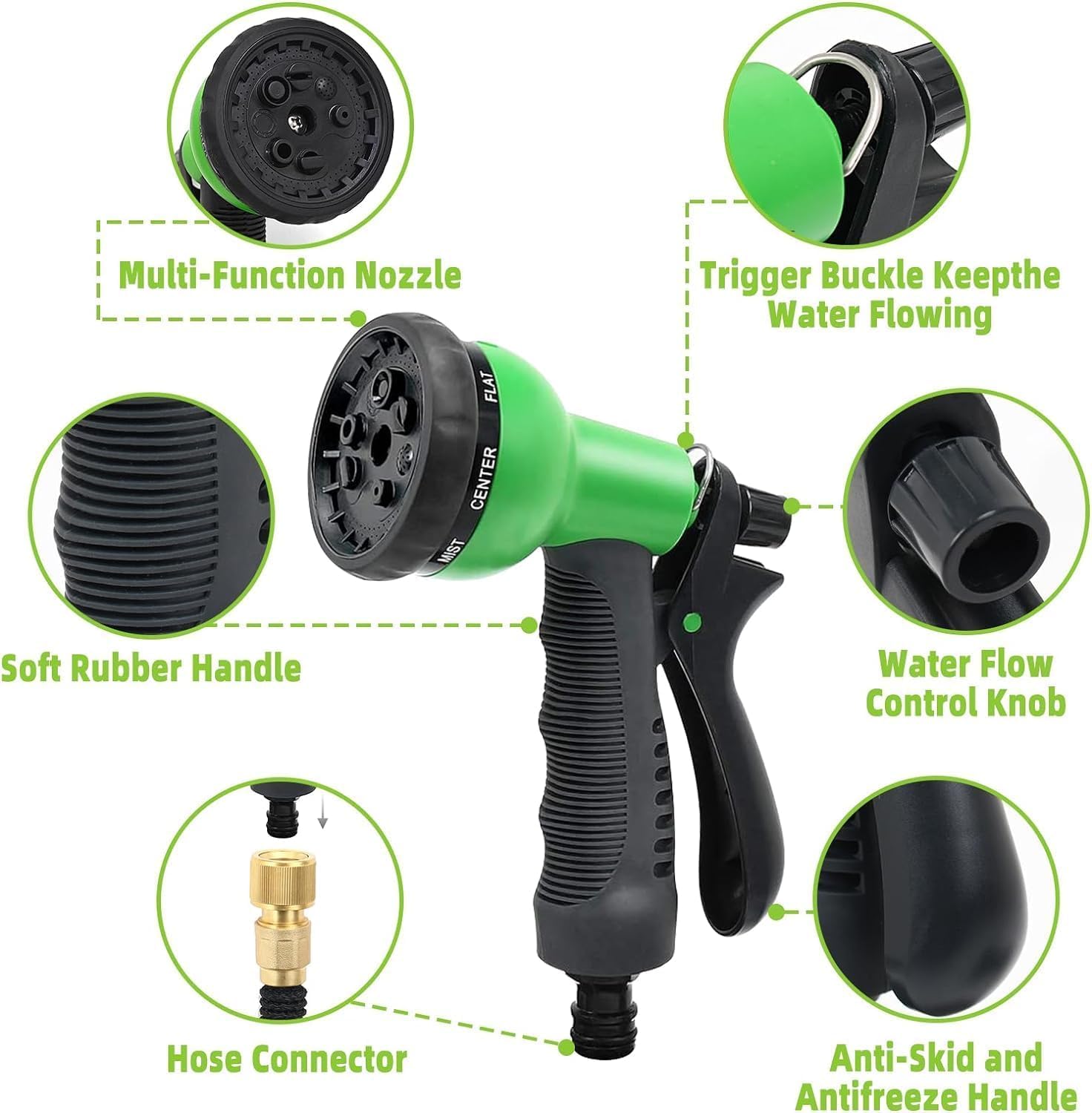 Tubo Magico per irrigazione Da Giardino Allungabile Magic Hose Per Innaffiare Estensibile Varie Misure Dotato Di 8 Modalità Di Pistola Ad Acqua (10/50 metri)