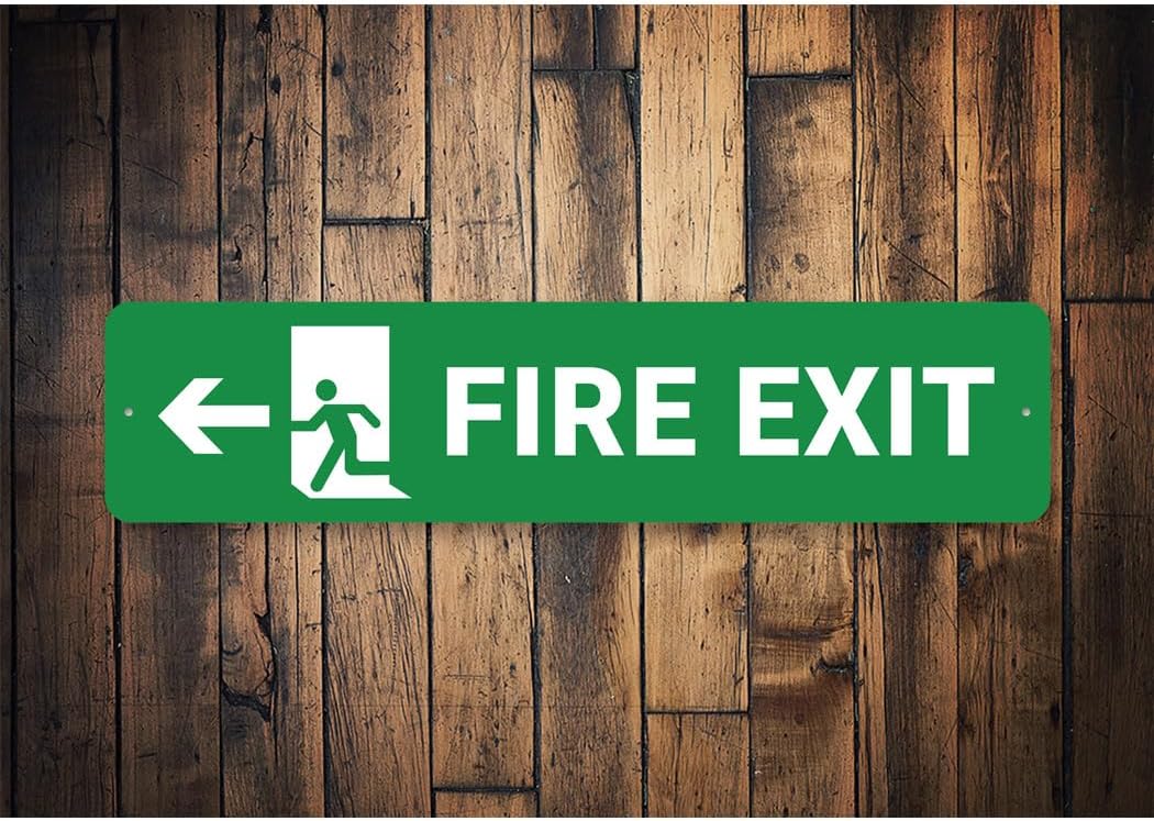 Fire Exit Sign - 9 x 36