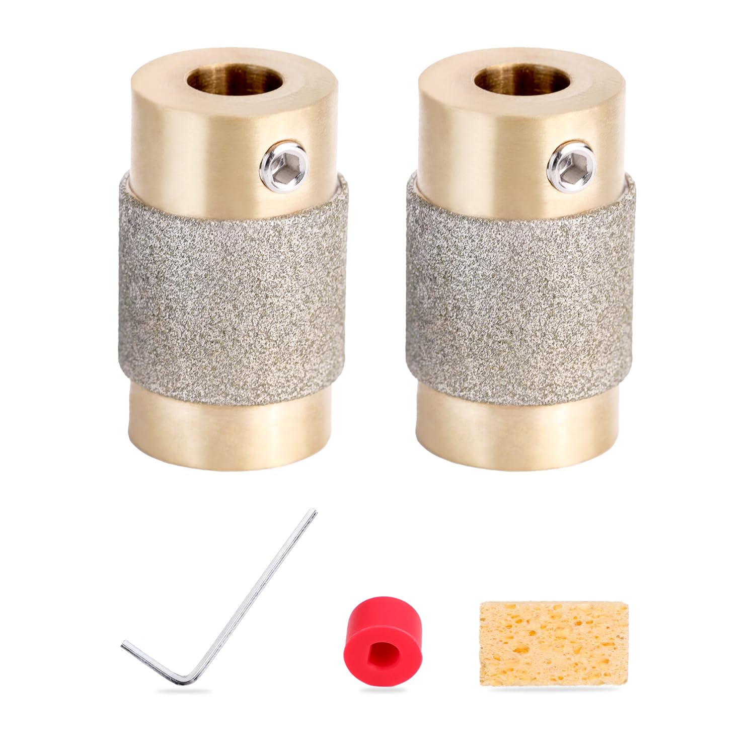 2 PCS X 3/4 Inch Brass Core Grinder Bits for Stained Glass Grinder - Diamond Grinding Drill Bit Head Tools Set for Stained Glass Supplies-image-30