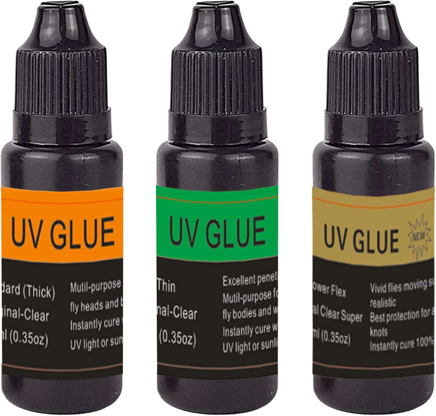 Eupheng Fly Tying UV Resin Three Formula Thick,Thin and