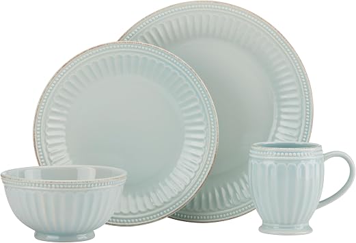 Lenox French Perle Groove Dinnerware, Stoneware, 4-Piece Place Setting