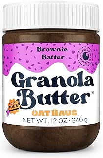 Oat Haus Brownie Batter Granola Butter | Peanut-free, Almond (Tree-Nut) Free, & School-Safe (Top 8 Allergen Free) | Nutella & Chocolate Spread Alternative