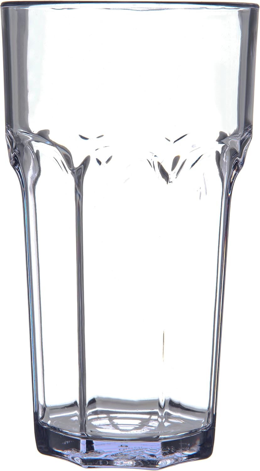 Carlisle FoodService Products Louis Tall Tumbler for Restaurants, Catering, Kitchens, Plastic, 32 Ounces, Clear, (Pack of 24)