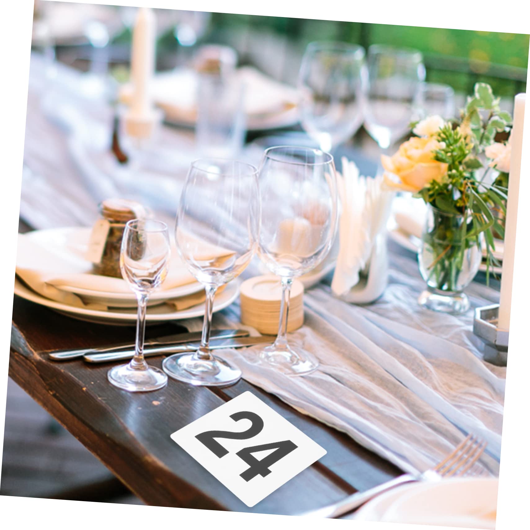 2 Sätze Tischkarten aus Doppelseitige Tischnummern für Hochzeiten Platzkarten für Veranstaltungen Wiederverwendbar und Leicht für Restaurants und Feiern