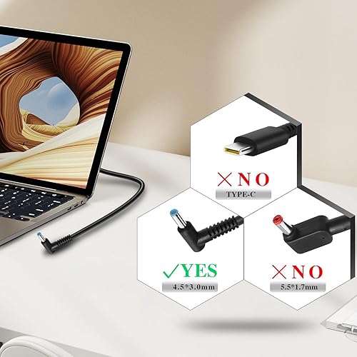Miniatura 2 de Cargador de portátil de 135 W apto para HP Spectre x360 15 16 15-df 15-dc 15-ch 15-EB 15t 16-f 16t Series, Pavilion Gaming 17 15 Omen 15 17 Envy 14