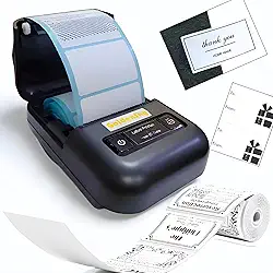 Impressora Termica de etiquetas 58mm máquina de impressão Bluetooth, mini portátil para pequenas empresas catalogar endereço código de barras roupas adesivos printer preta