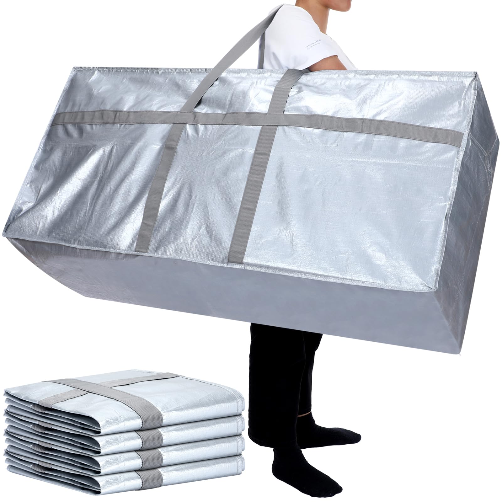 Windyun 4 Pack 57 Gallon Extra Large Moving Bags XXL Heavy Duty Storage Bag