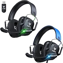WG4 Black Wireless & Black-Blue Wired Gaming Headsets Bundle | Ultimate Audio Combo for Gamers
