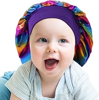 cetim infantil,cetim com alça elástica ajustável | Toucas cetim para cabelos naturais adolescentes criança criança bebê chapéus noite Pinnkl