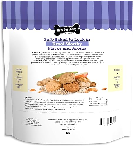 Miniatura 2 de Three Dogs Bakery Assort Mutt Trio, galletas horneadas suaves para perros