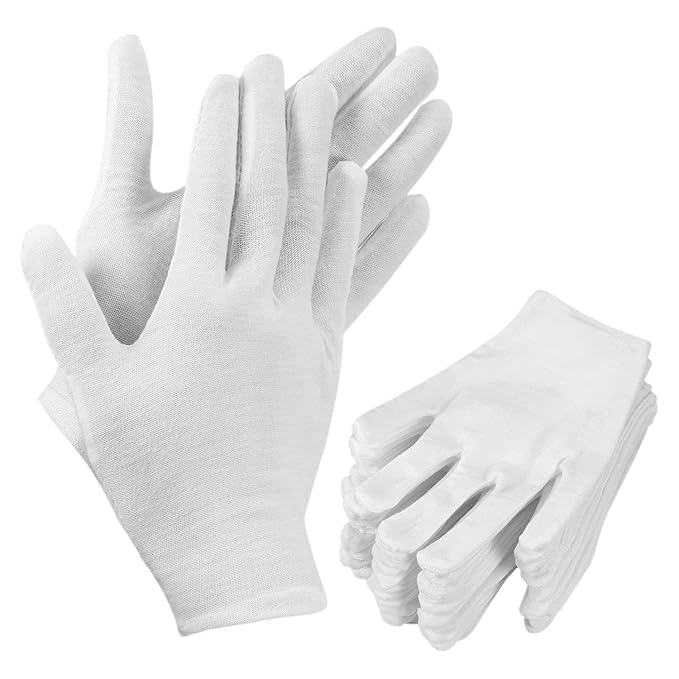 Beadnova Cotton Gloves for Jewelry Handling, Inspection, Moisturizing