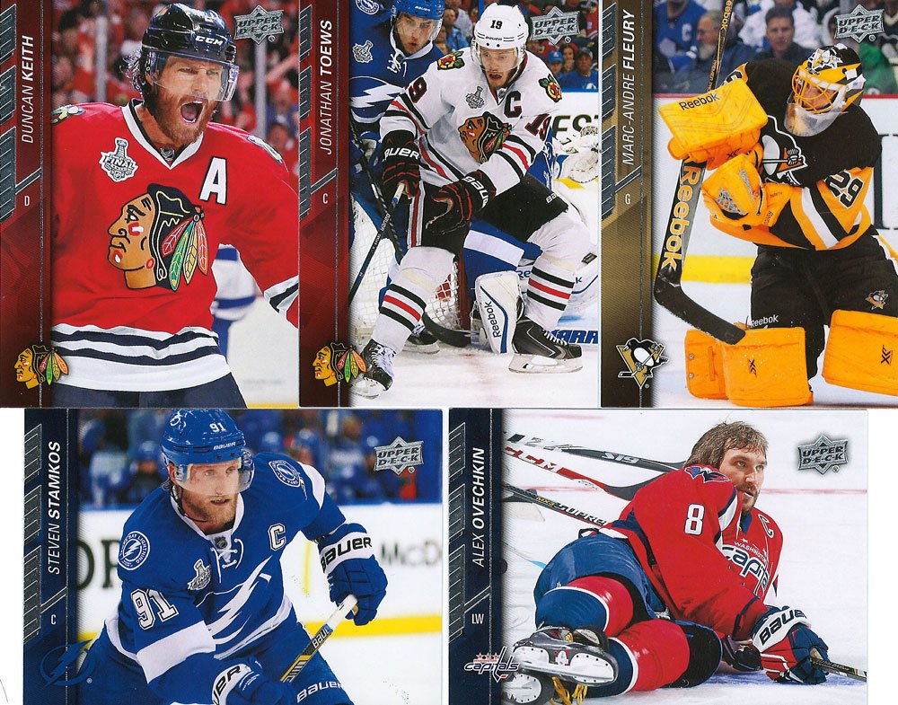 2015 2016 Upper Deck NHL Hockey Series One Complete Mint Basic Hand Collated 200 Card Veteran Players Set Including Alex Ovechkin Steven Stamkos and More