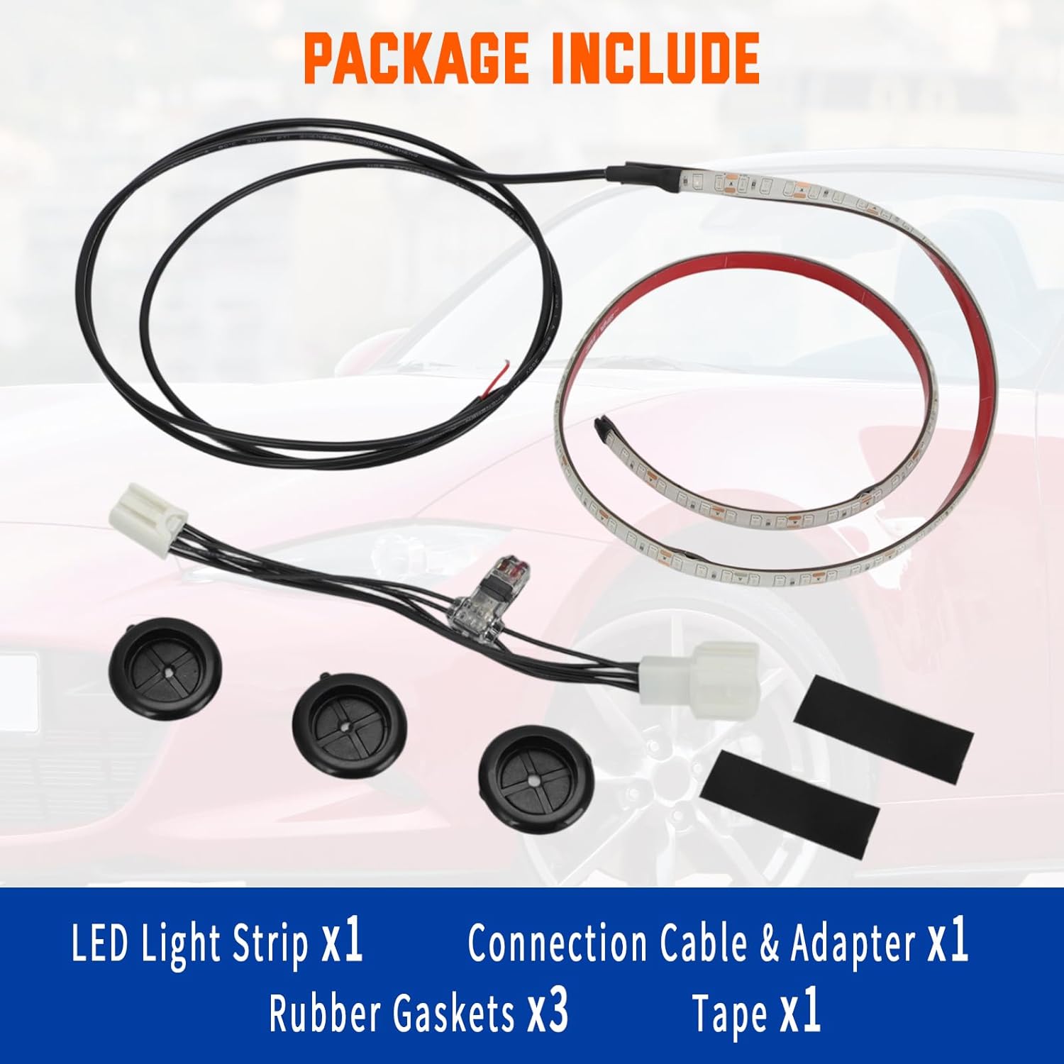 LED Truck Lid Strip Light for Mazda MX-5 Miata ND 2015-2023, Waterproof Red Color & Bright LED Tail Light Bar Strip Not for 2024 Model Onwards Plug-and-Play