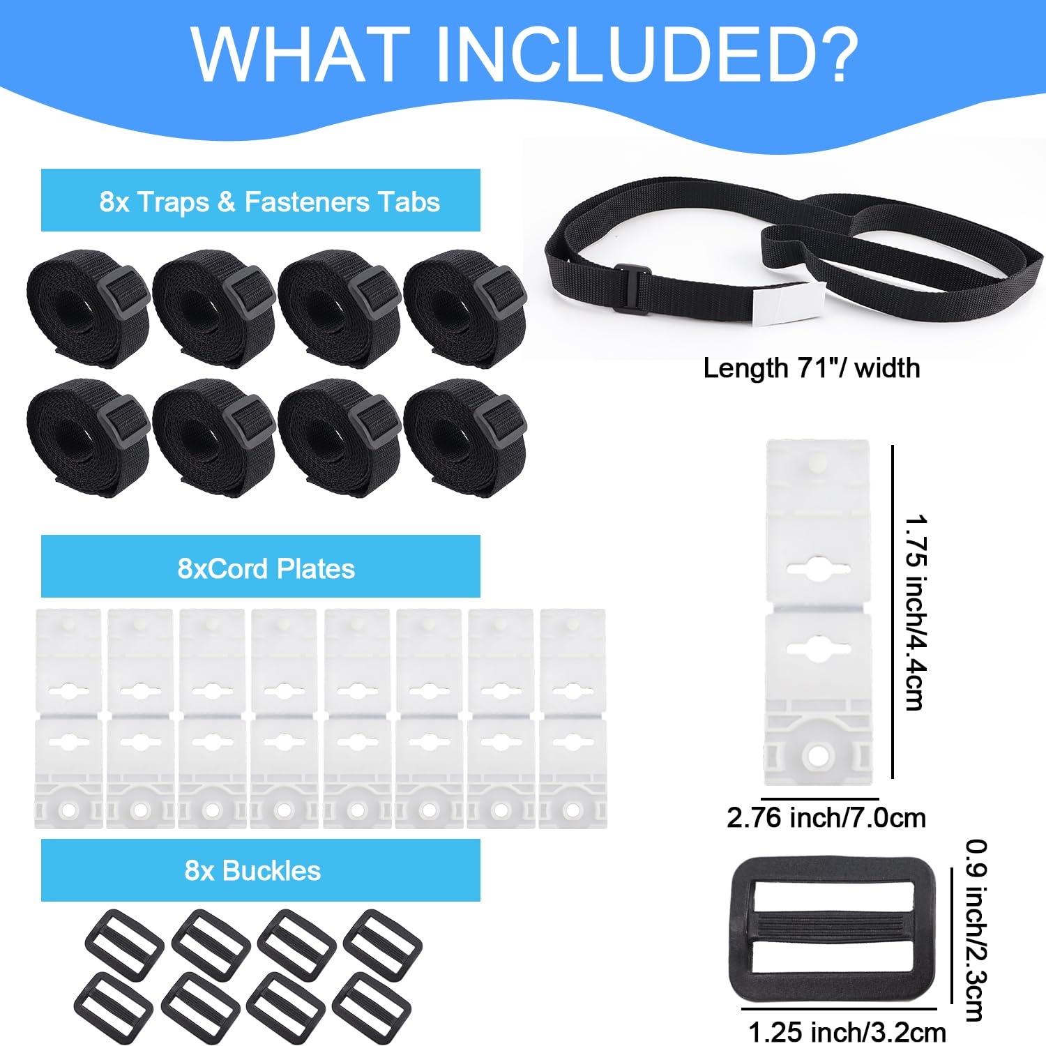 Enrouleur De Piscine Mobile - Lot De 8 Bandes De Fixation Avec Pinces Et Velcro Pour Bâche Solaire