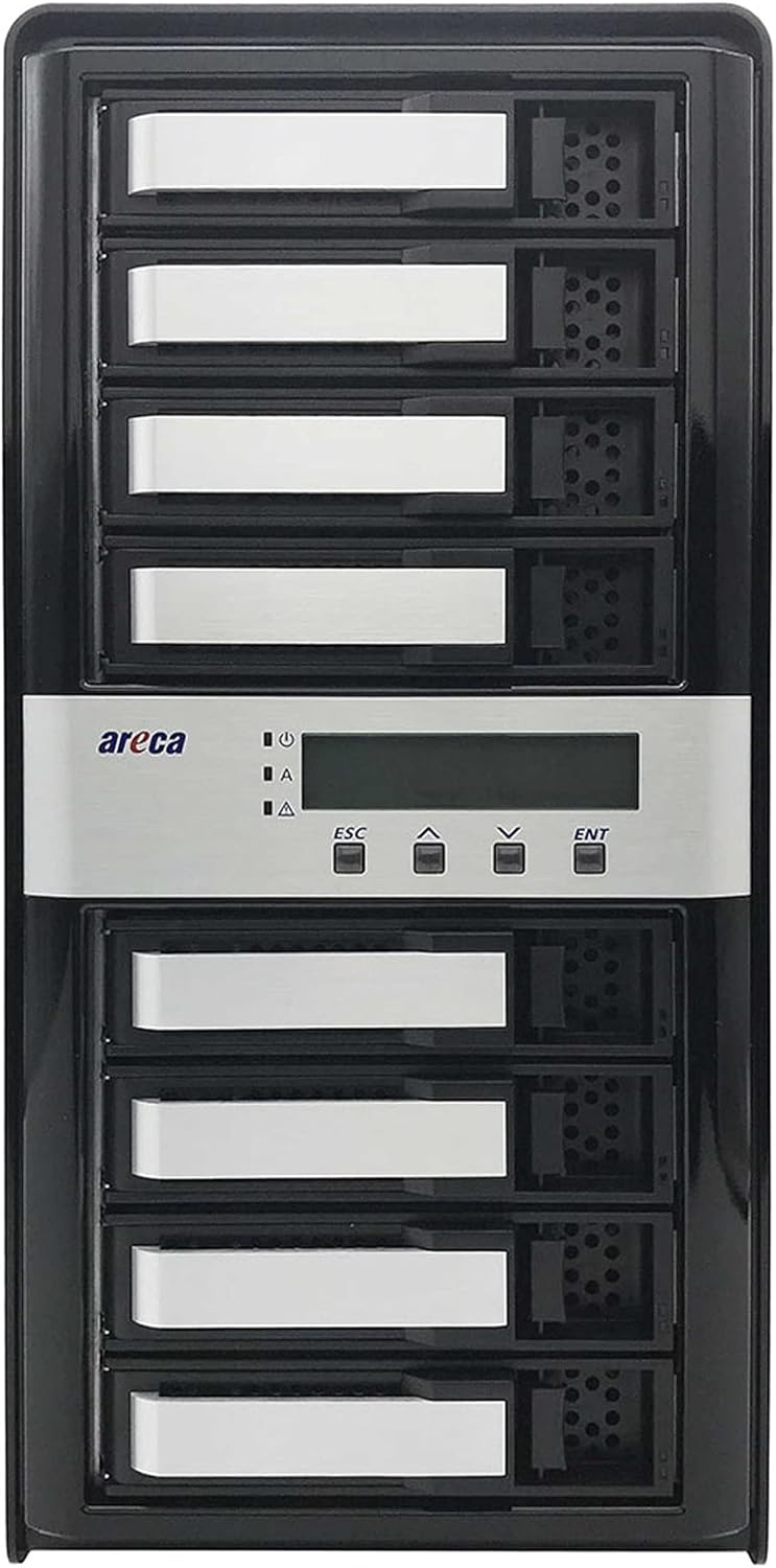 Areca ARC-8050T3U-8 (8 Bay Thunderbolt 3 / USB 3.2 Gen 2 RAID Enclosure)…