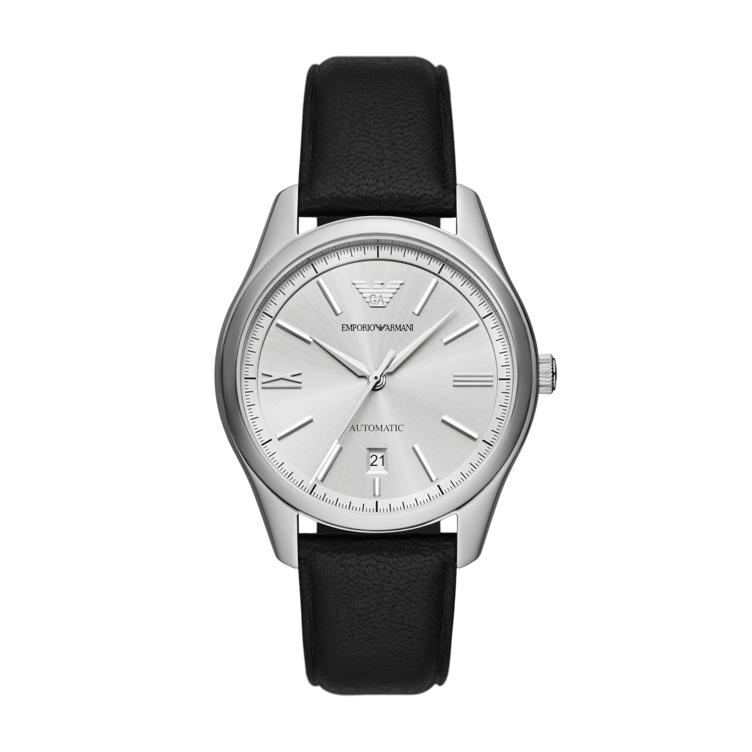 Emporio ArmaniEmporio Armani Leather Analog White Dial Men Watch-Ar60077, Black Band