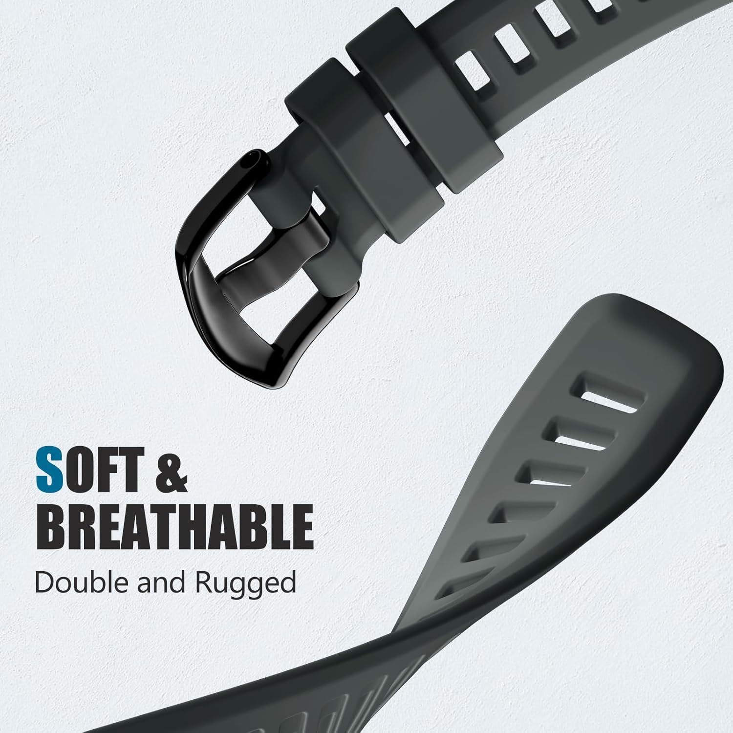 GEAK 22mm Compatible with Garmin Instinct Watch Bands, Sport Strap Compatible with Garmin Instinct 2 Watch Band, Soft Silicone Replacement Compatible for Garmin Watch Band Instinct/Solar/Tactical