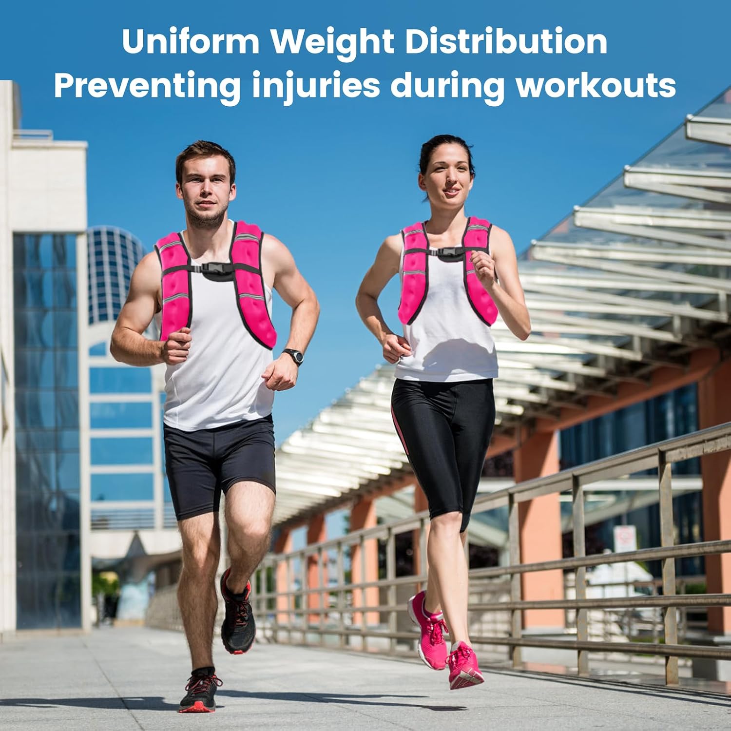 Zikopomi Weighted Vest Woman Man, 6lb/8lb/12lb/16lb/20lb/25lb/30lb Weight Vest with Reflective Stripes for Workout, Strength Training, Running, Fitness, Muscle Building, Weight Loss, Rucking Vest image 2