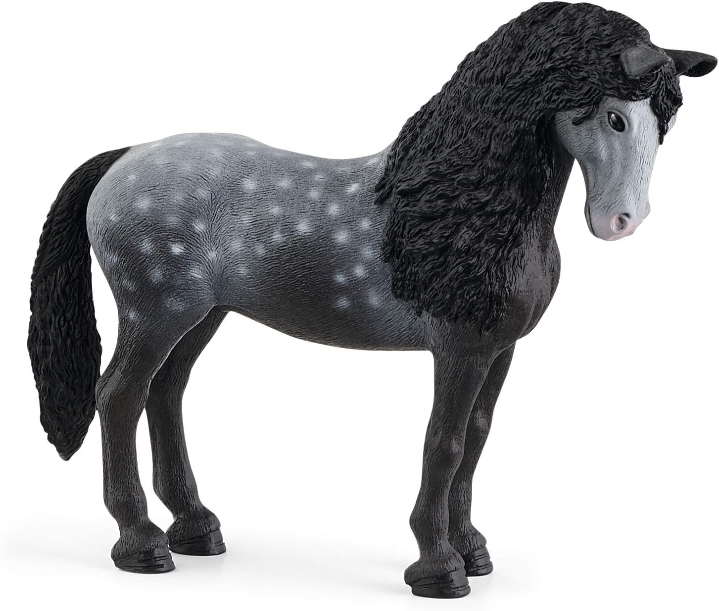 SCHLEICH Horse Club Pura Raza Española Stallion Mare Figurine - Detailed Horse Toy with Dappled Gray Coat, Durable for Education and Imaginative Play for Boys and Girls, Gift for Kids Ages 5+