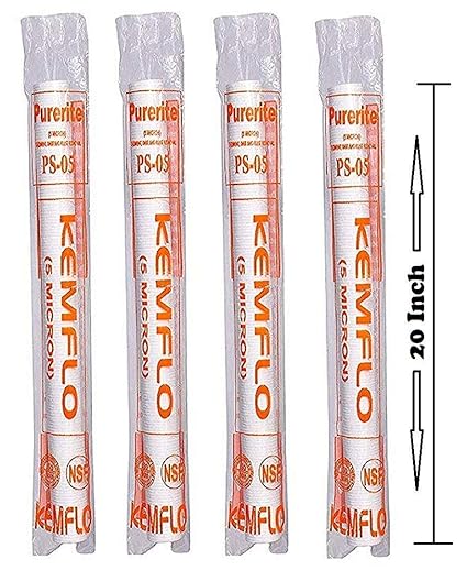 Latexo Spun Filter Candle 20 Inch with Spanner Key Suitable for Commercial RO Water Purifier (Pack of 4)
