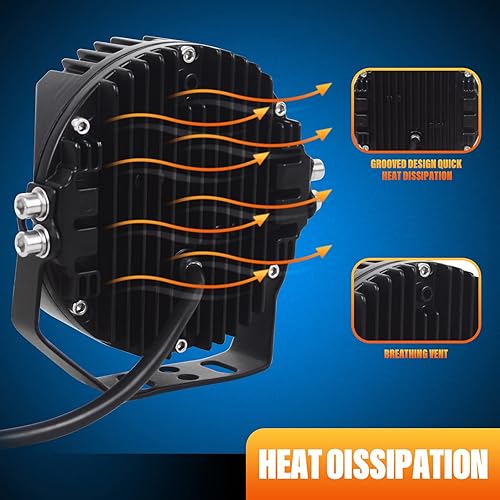 Miniatura 4 de AUXTINGS Barra de Luz LED de Trabajo de Tiro Lateral Blanca de 5 pulgadas 50W, Luz de Conducción Todoterreno, Combo Spot Flood, Lámpara de