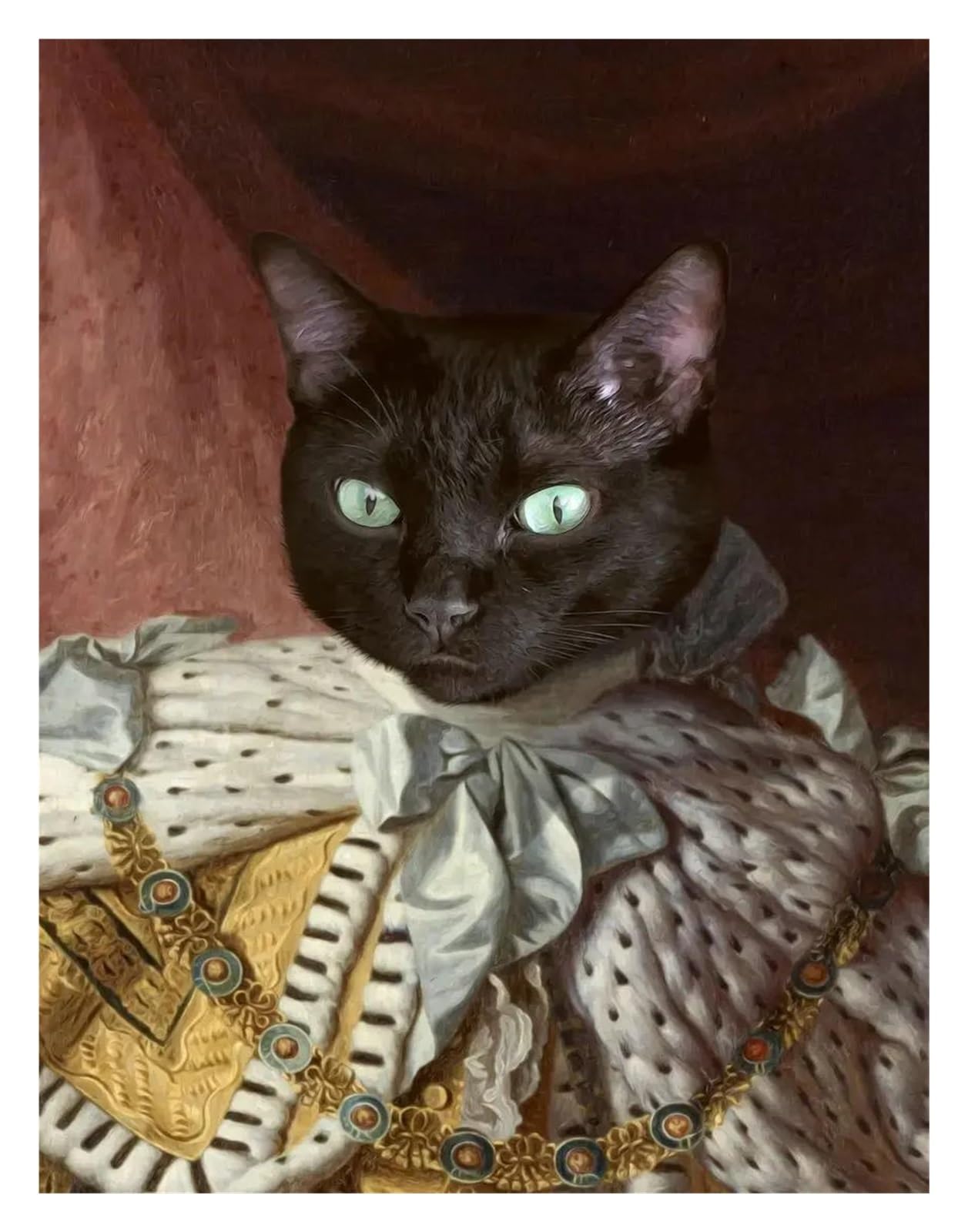 Impression sur toile HD chat de la Renaissance européenne H