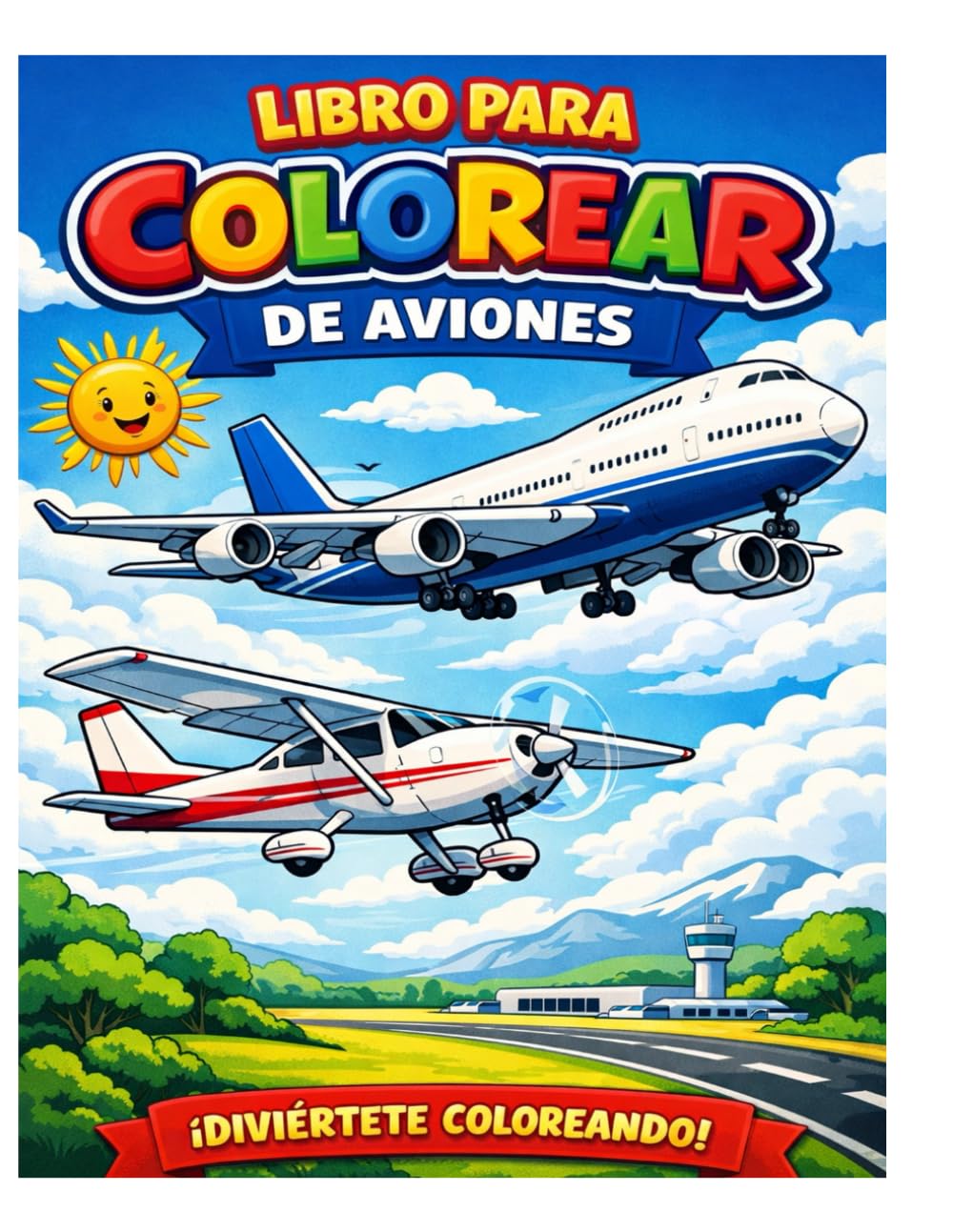 Libro para colorear de aviones