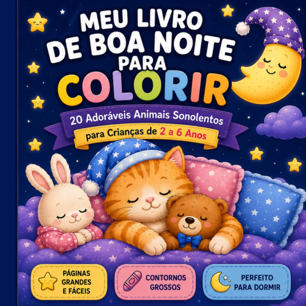 Meu Livro de Boa Noite Para Colorir: Doces Sonhos e Noites Aconchegantes (Cozy Coloring Adventures)