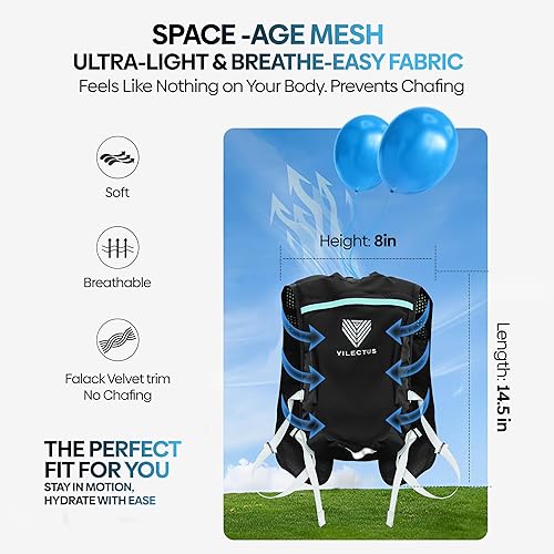 Miniatura 6 de Chaleco para correr para mujeres y hombres  Mochila de hidratación con toalla de refrigeración y limpiador de tubos, bolsa de agua de 2.0 L, mochila