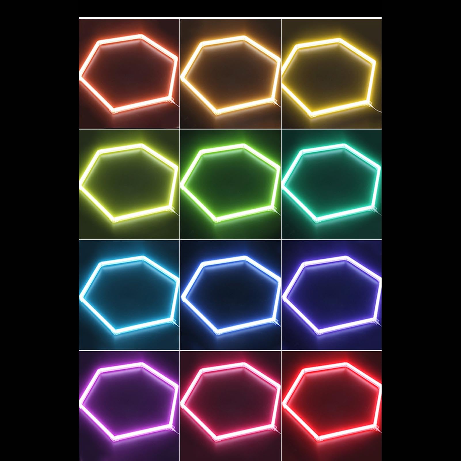 Striscia Ambientale RGB Colorata a Luce LED Esagonale per Sala