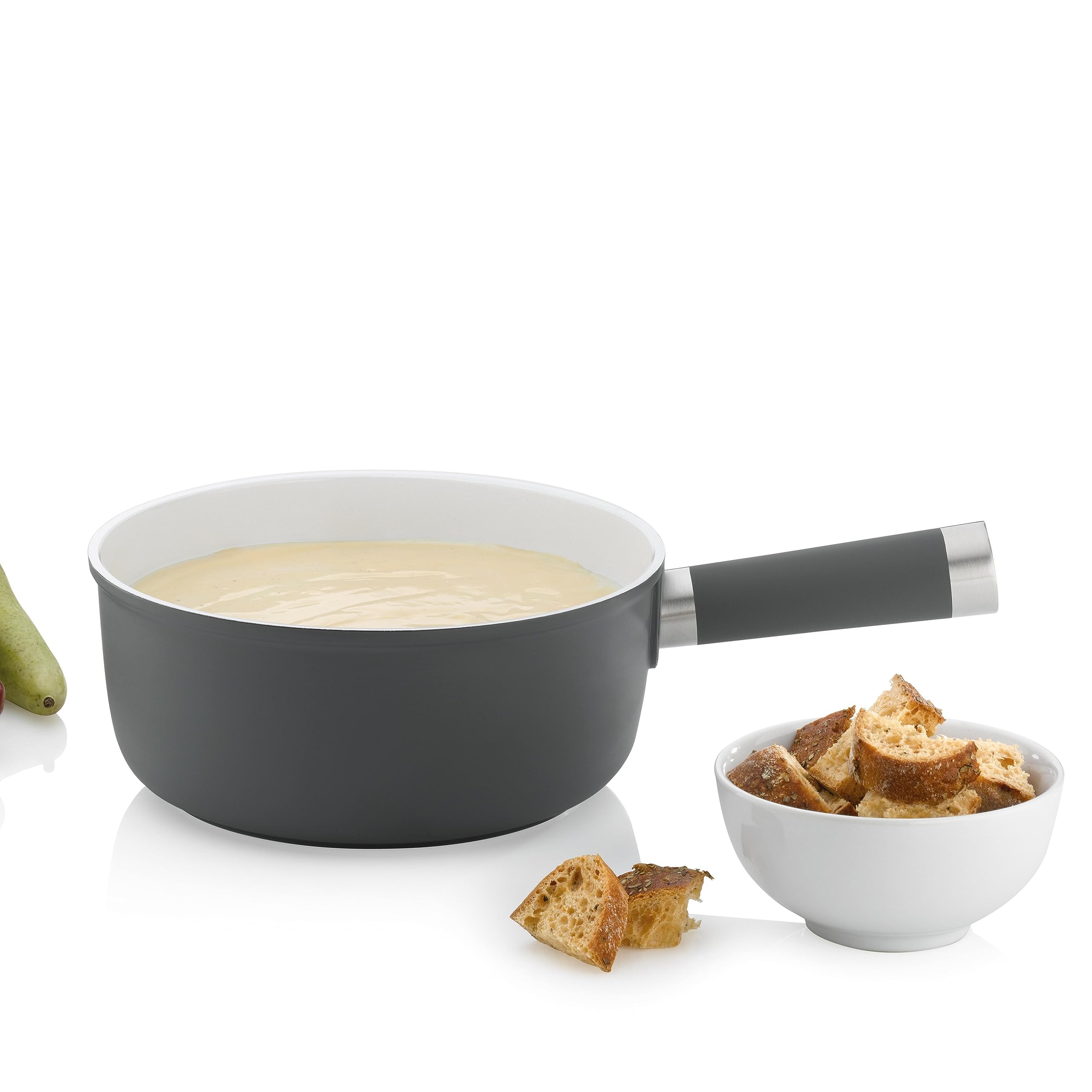Kela 16571 Meyrin Caquelon à fondue à fromage Cast Aluminium Gris 21 x 21 x 9 cm 1 L