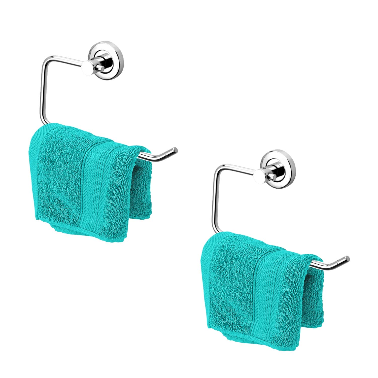 Plantex Stainless Steel Towel Ring for Bathroom/Wash Basin/Napkin-Towel Hanger/Bathroom Accessories (Chrome-Half Square) - Pack of 2 (B08JPXHSR2) Amazon Price History, Amazon Price Tracker
