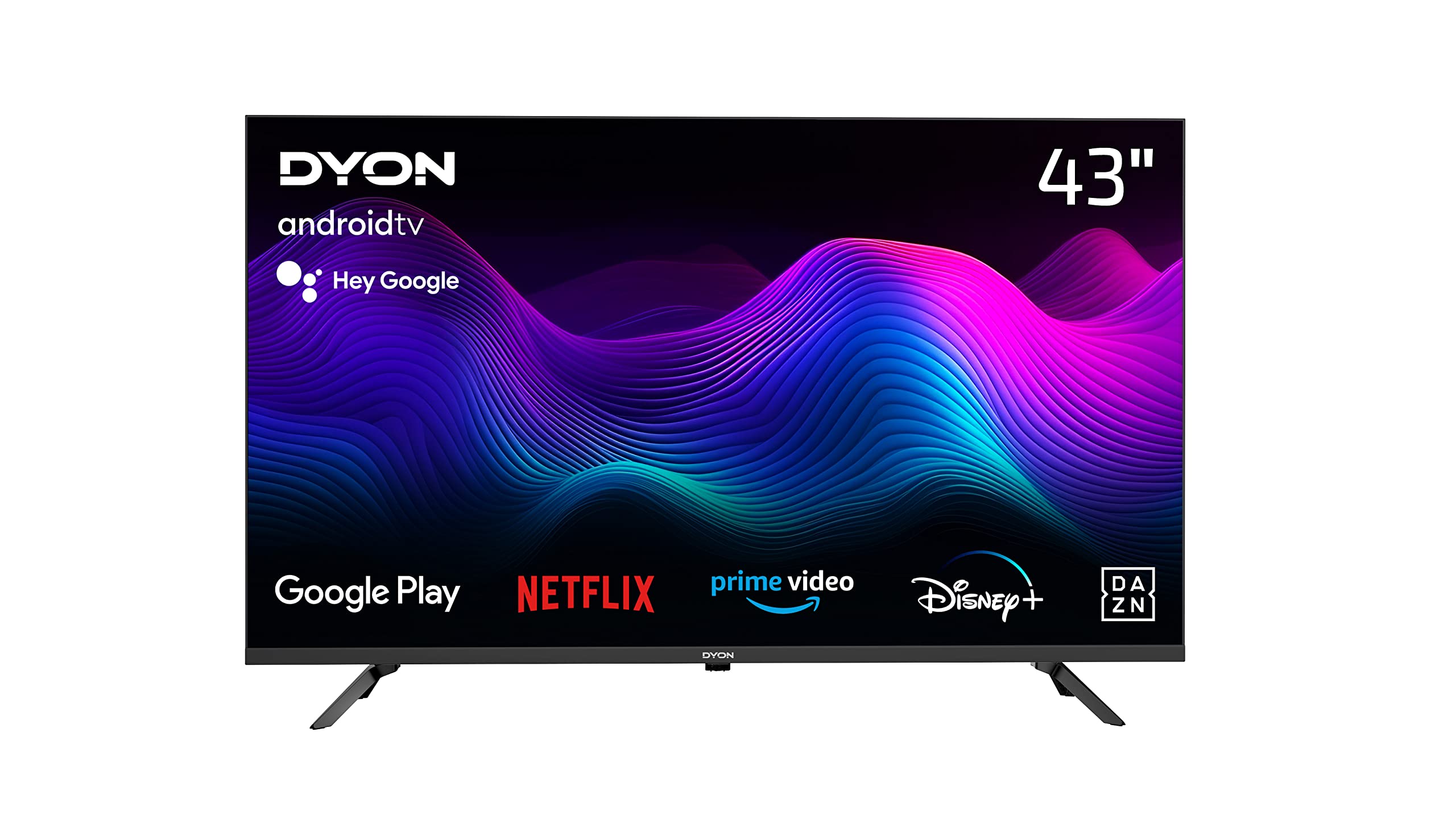DYON Movie Smart 43 AD-2 108 cm (43 Zoll) Android TV (FHD, HD Triple Tuner, Prime Video, Netflix, Google Play Store für DAZN, Disney+ UVM., Google Assistant, BT-Fernbedienung) [Mod. 2023]