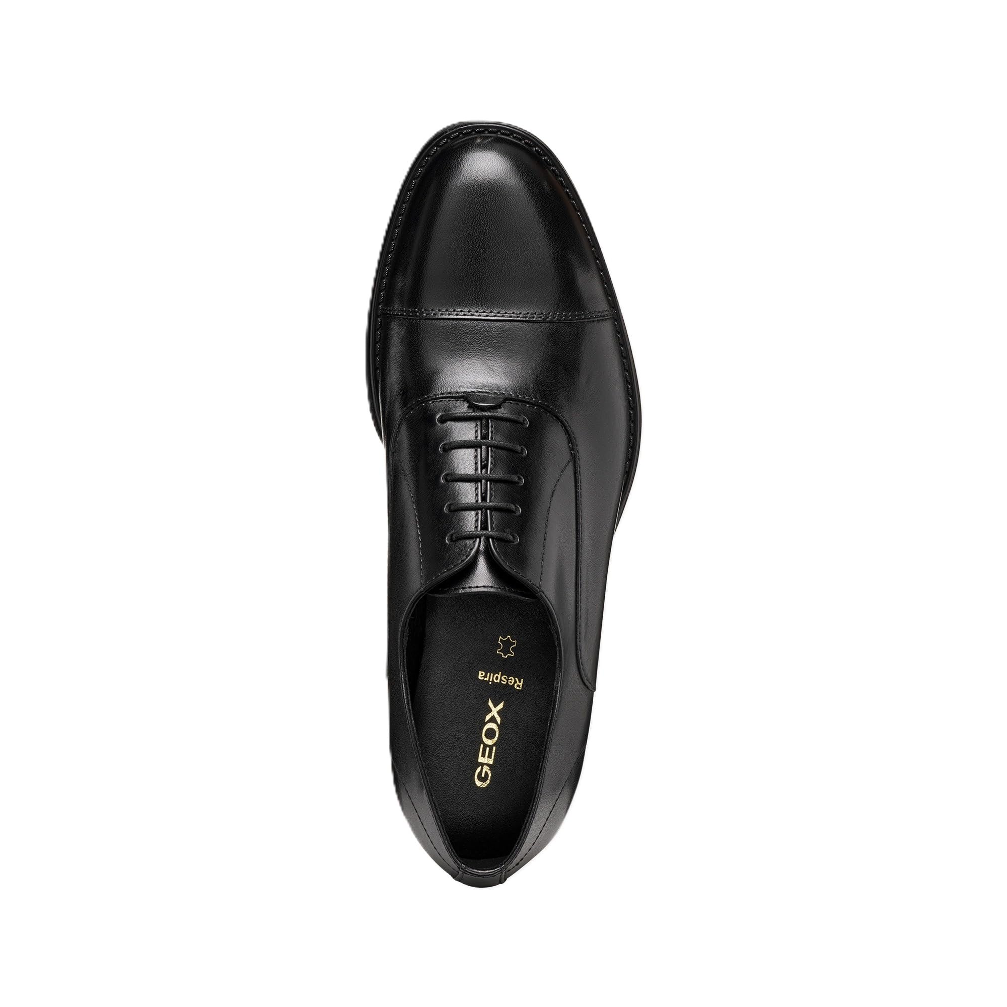 Geox Barberigo U56MBD00043C9997 - Scarpe da Uomo in Pelle, Colore: Nero