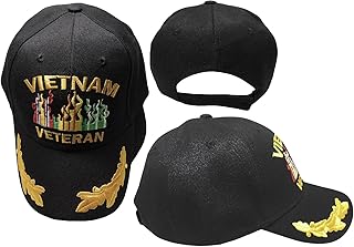 AES Vietnam War Vet Veteran Flames Feathers Ribbon Embroidered Cap Hat 780B