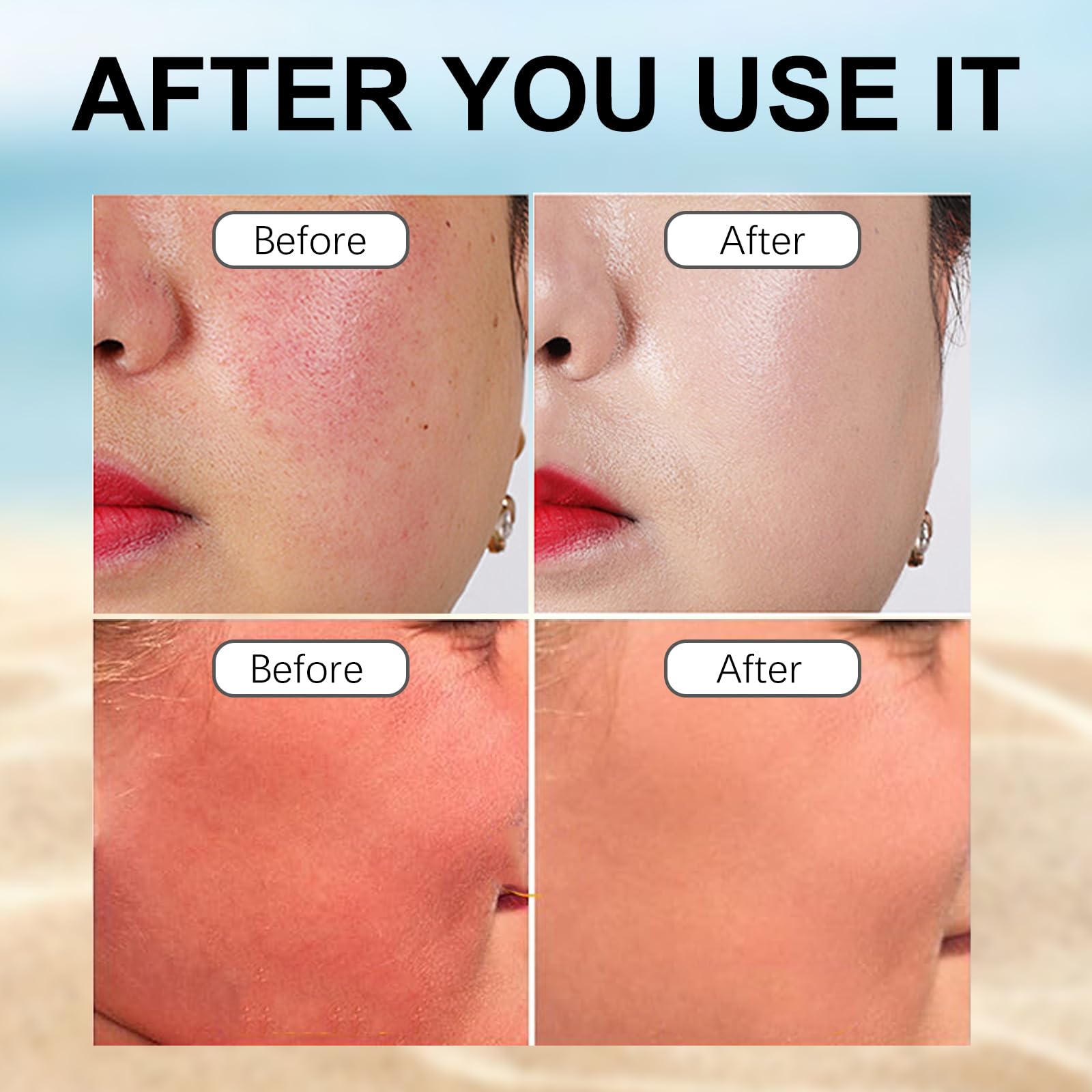 LFCFBH 2PCS SPF 50 Mineral Powder Sunscreen for Scalp Powder for Face Oil Control Lasting Lightweight Breathable - Image 4