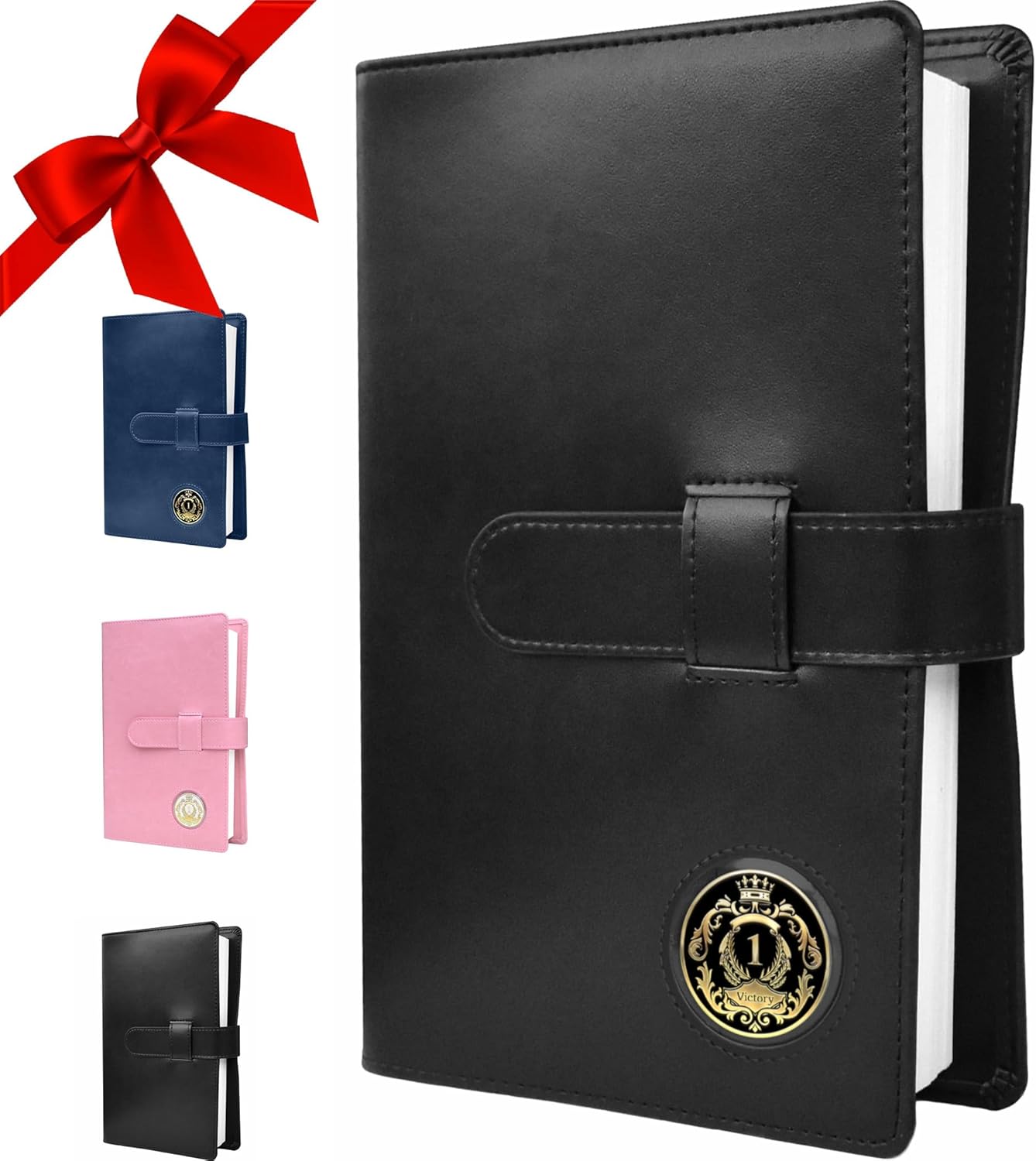 GALILEO® Single AA Big Book Cover | PU Leather AA Book Covers for Hardcover | Medallion Holder | AA Gift | Alcoholics Anonymous | Premium Design (Plain/Coin Pocket/Black)