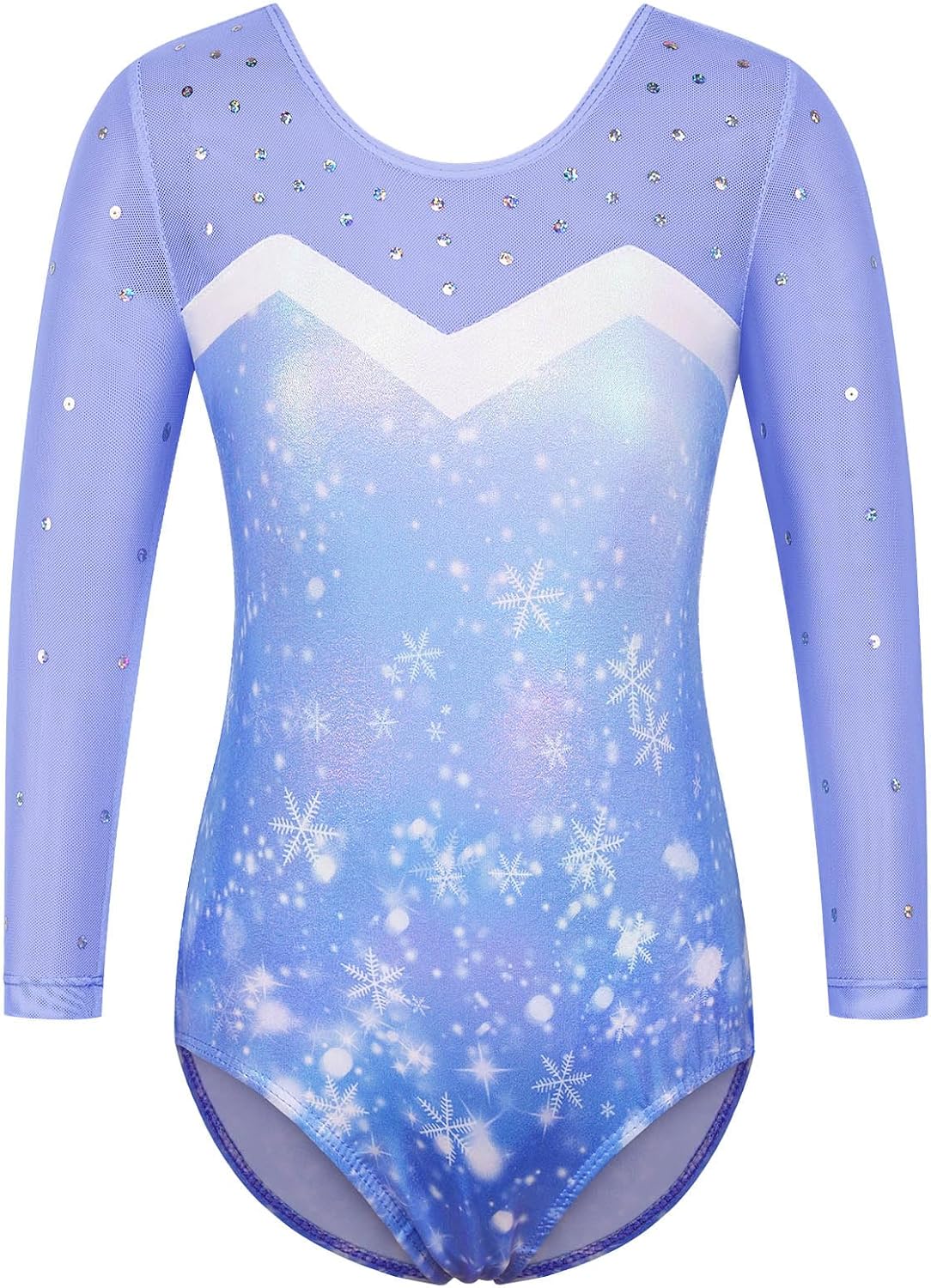 BAOHULU Gymnastics Leotard for Girls with Shorts Set 3/4 Sleeve Kids Shiny Practice Dancewear - Image 2