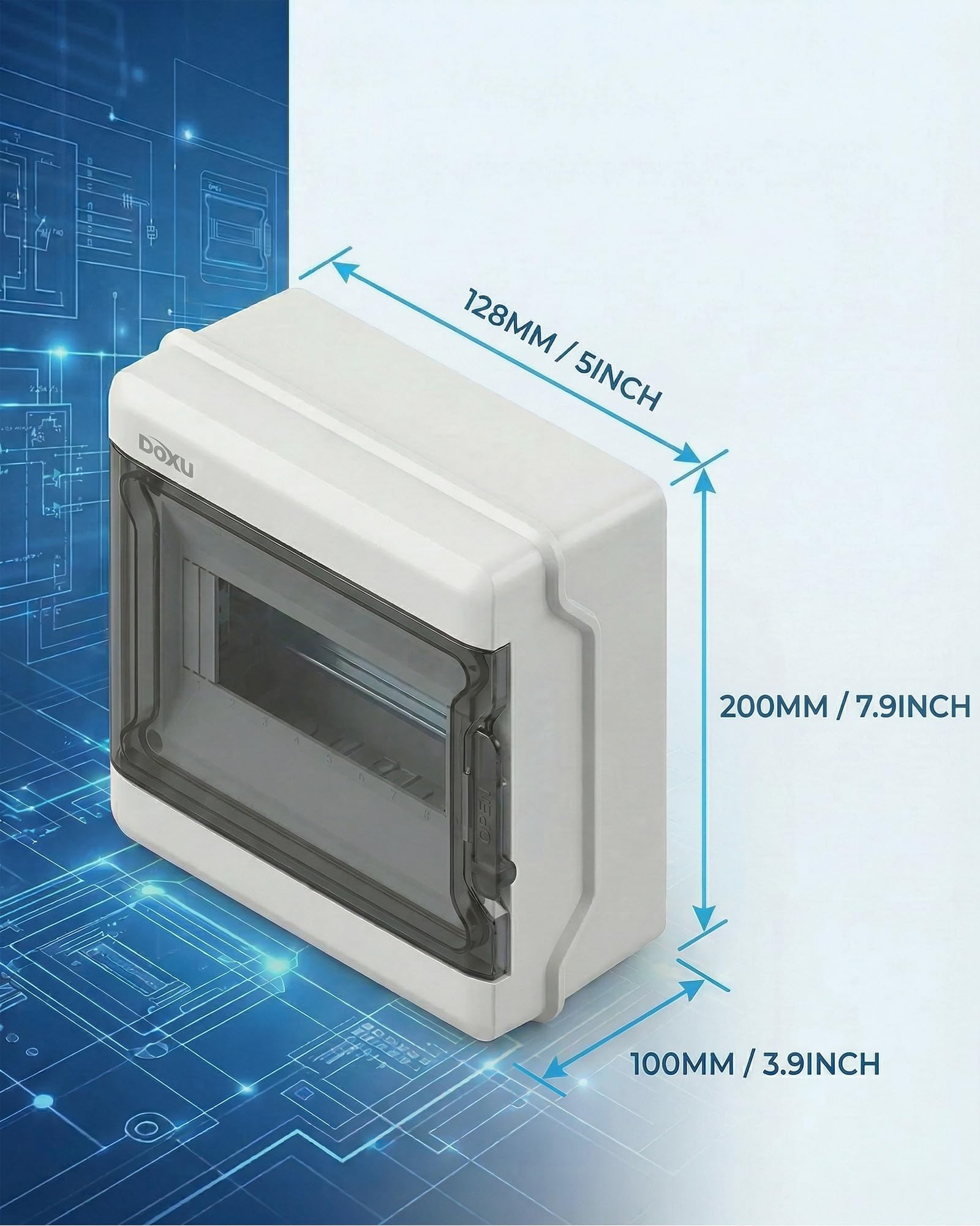DOXU IP66 Electrical Box - 4 Circuit Protection -7