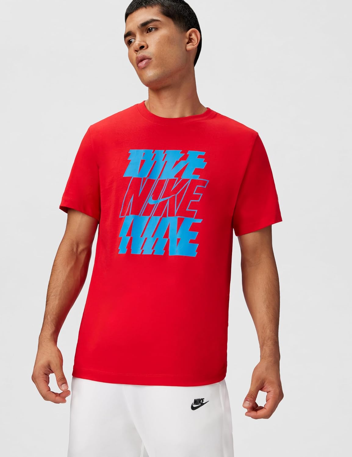 Nike Mens Sportswear Club T-Shirt (Nike Block Stack)