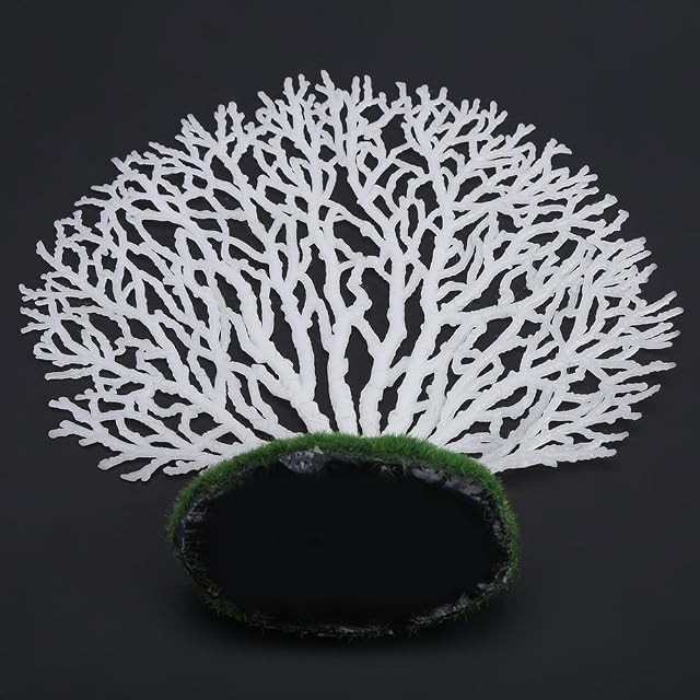 Foto 2 de 6 de Ornamento Artificial de Coral Franja Coral Planta Ornamento de Silicona brilante Decoración Artificial…