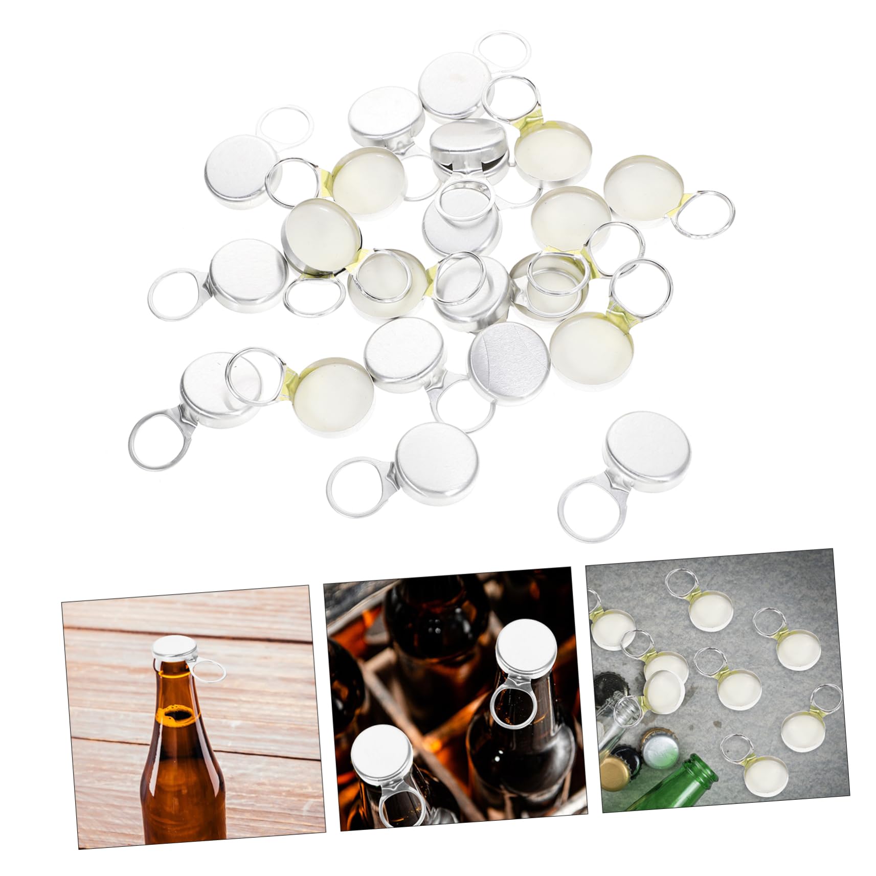 Cabilock 2sets Reusable Aluminum Beer Bottle Caps Leak Soda Bottle Covers for Home Office Bar and Parties Easy to Use Soft Drink Sealing Lids 24pcs*2