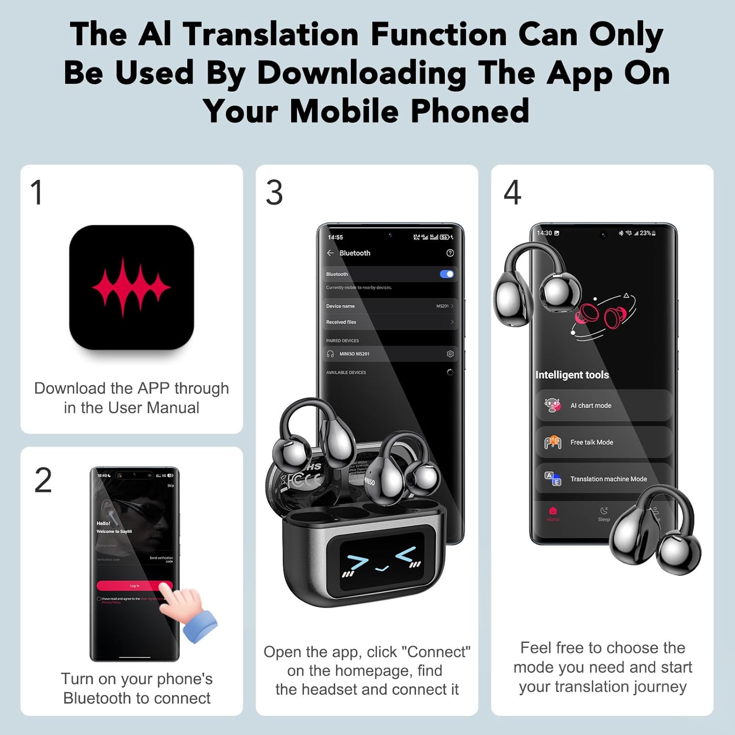 MINISO MS201 App Download and Connection Steps