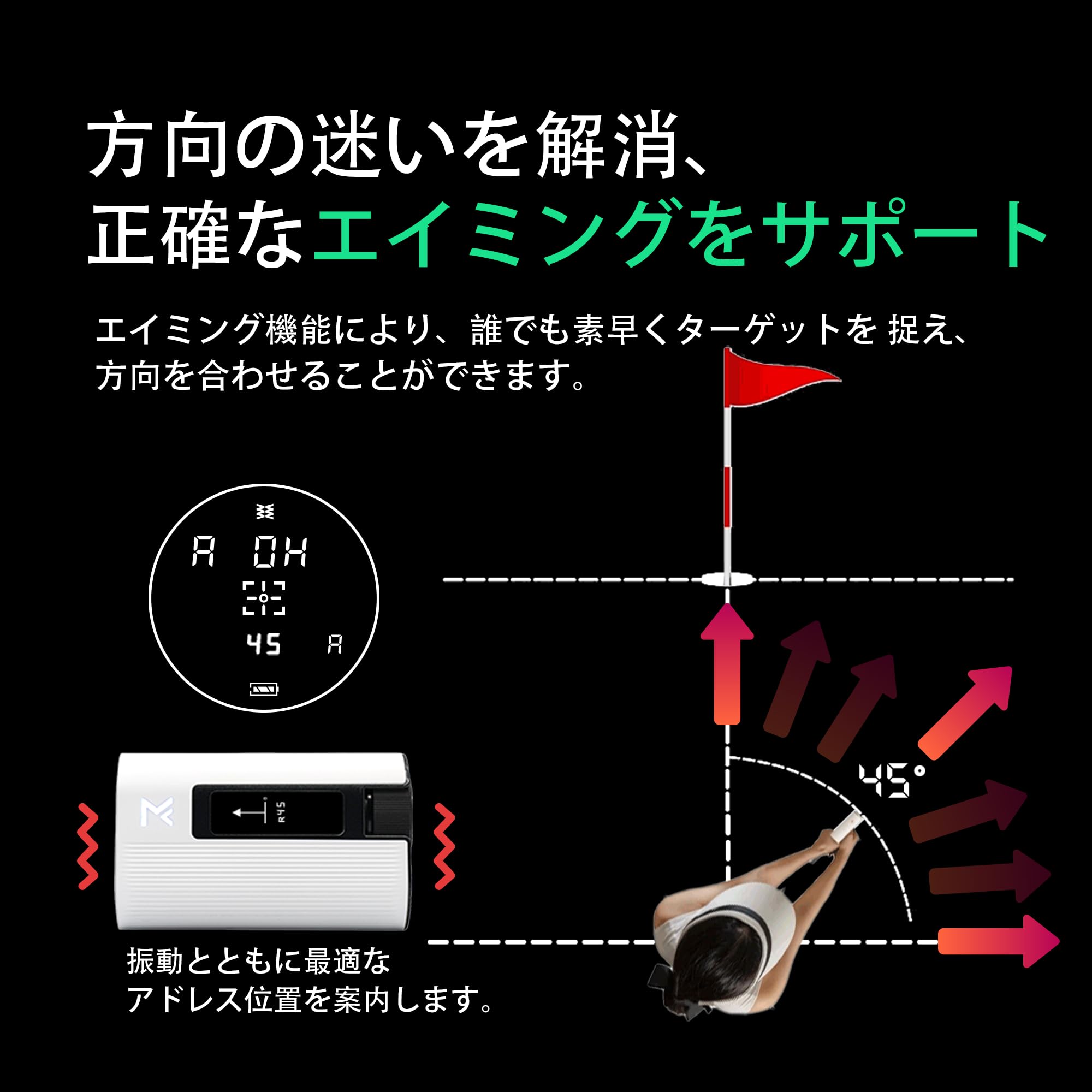 Amazon.co.jp: [MGCADDY] MY1 ゴルフレーザー距離計 超小型 OLED表示