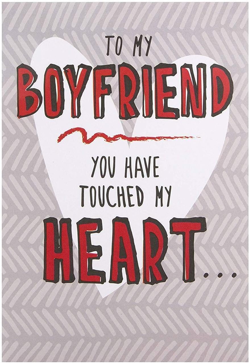 Hallmark Studio Boyfriend Valentine's Day Card 'Touched My Heart' - Medium