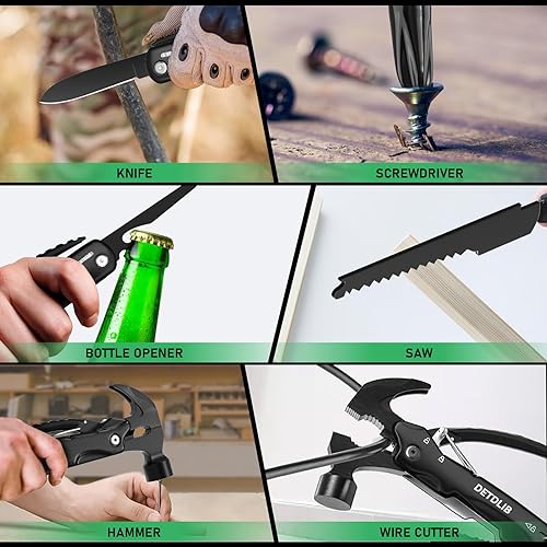 Miniatura 3 de Regalos navideños para papá, martillo multiherramienta 12 en 1, regalos de Navidad para papá, marido, regalos de cumpleaños para hombres, esencial