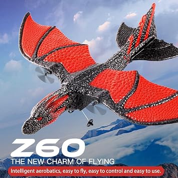 RC Plane 2.4G Simulated Flying Dragon Aircraft Remote Control Flying Model Glider Airplane EPP Foam Toys Gift for Kids Easy Install Easy to Use
