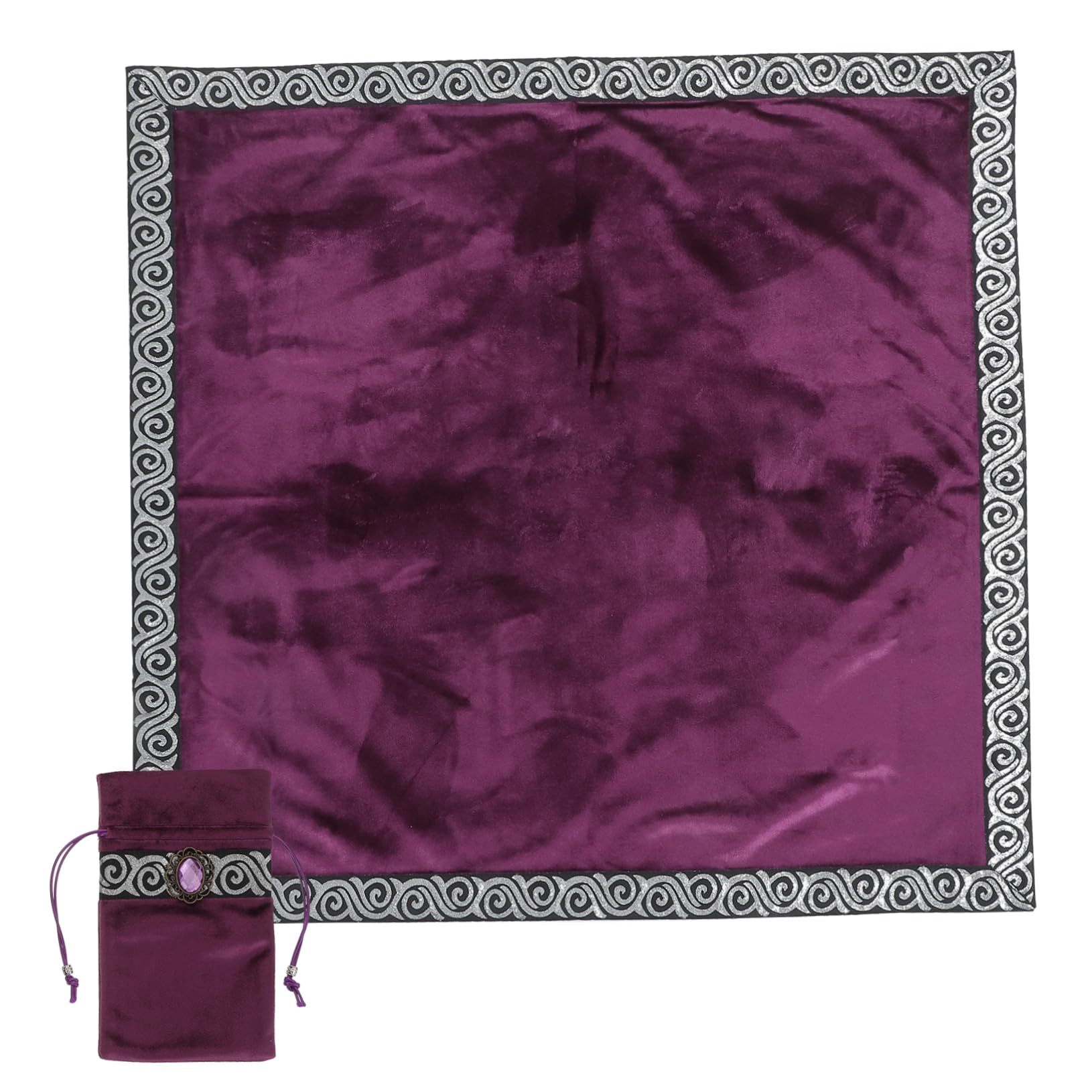 Nappe pour cartes de tarot ABOOFAN en velours avec pochette de rangement rigide