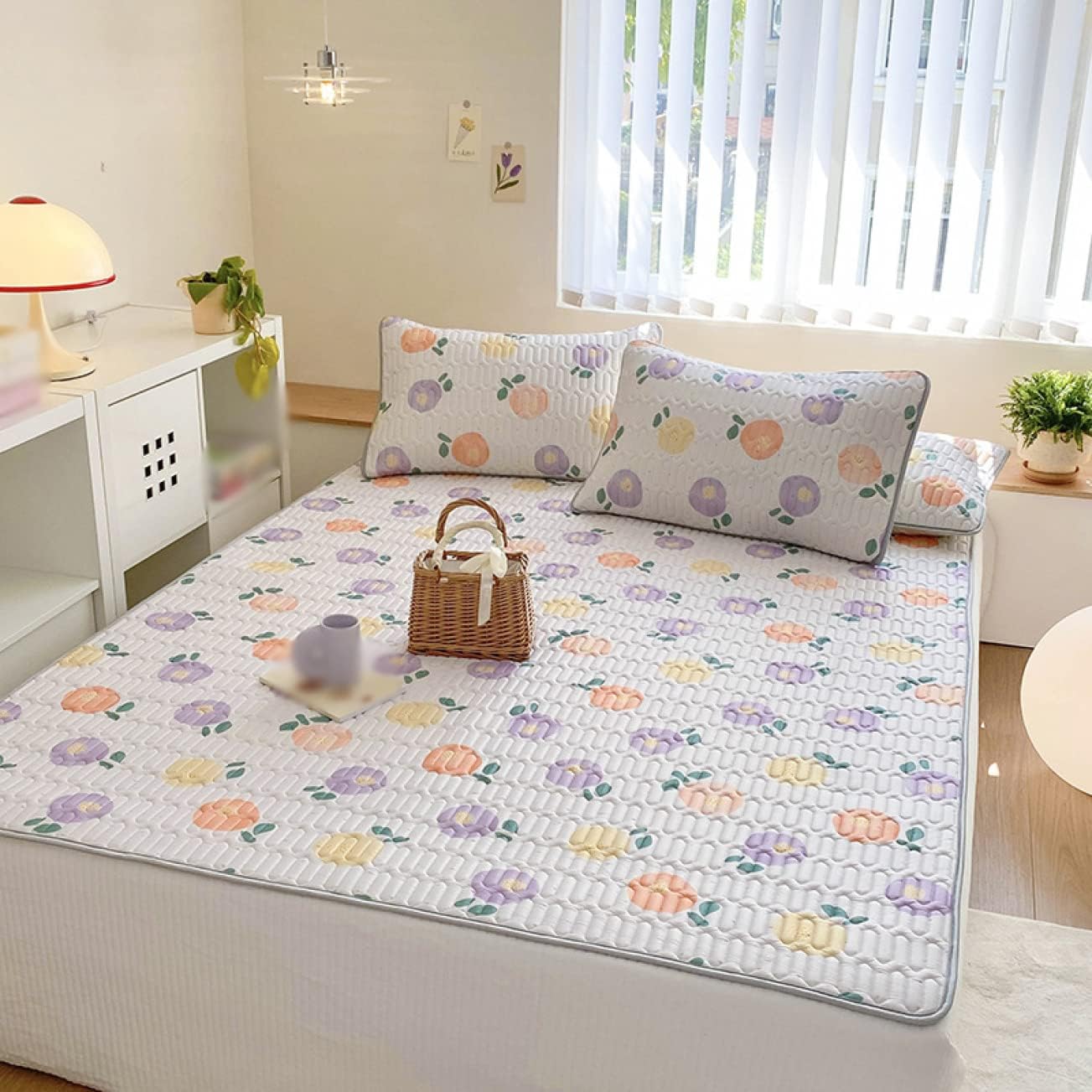 Bed Pad Underlay Pad 90 * 200cm*S Queen Polyester For Spring and Summer Smooth Sweat Absorbing Underlay Pad Sweat Absorbing Underlay Pad Bed Pad (Style M3 120 * 200cm*S)